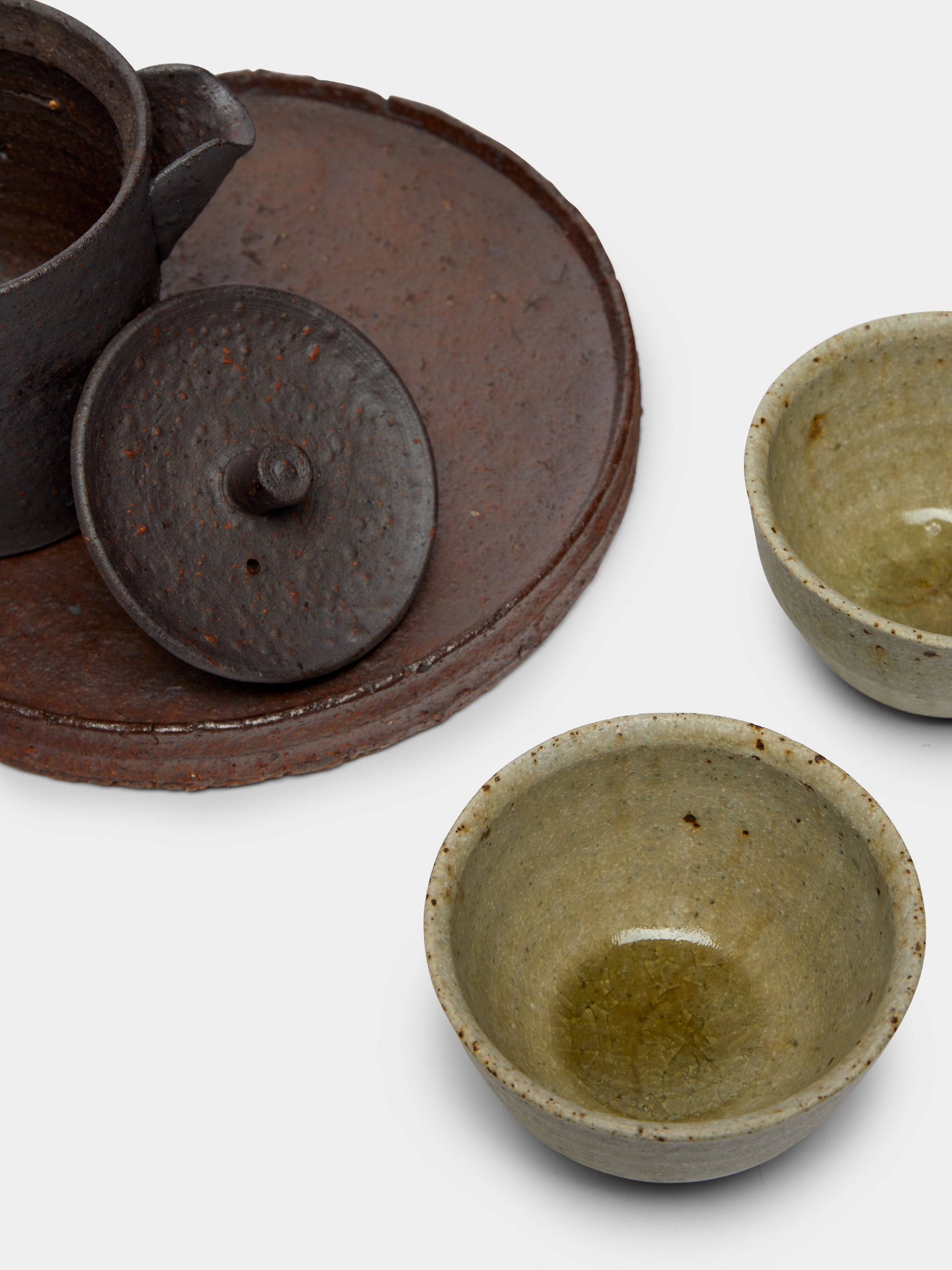 Ash-Glazed Ceramic Tea Set