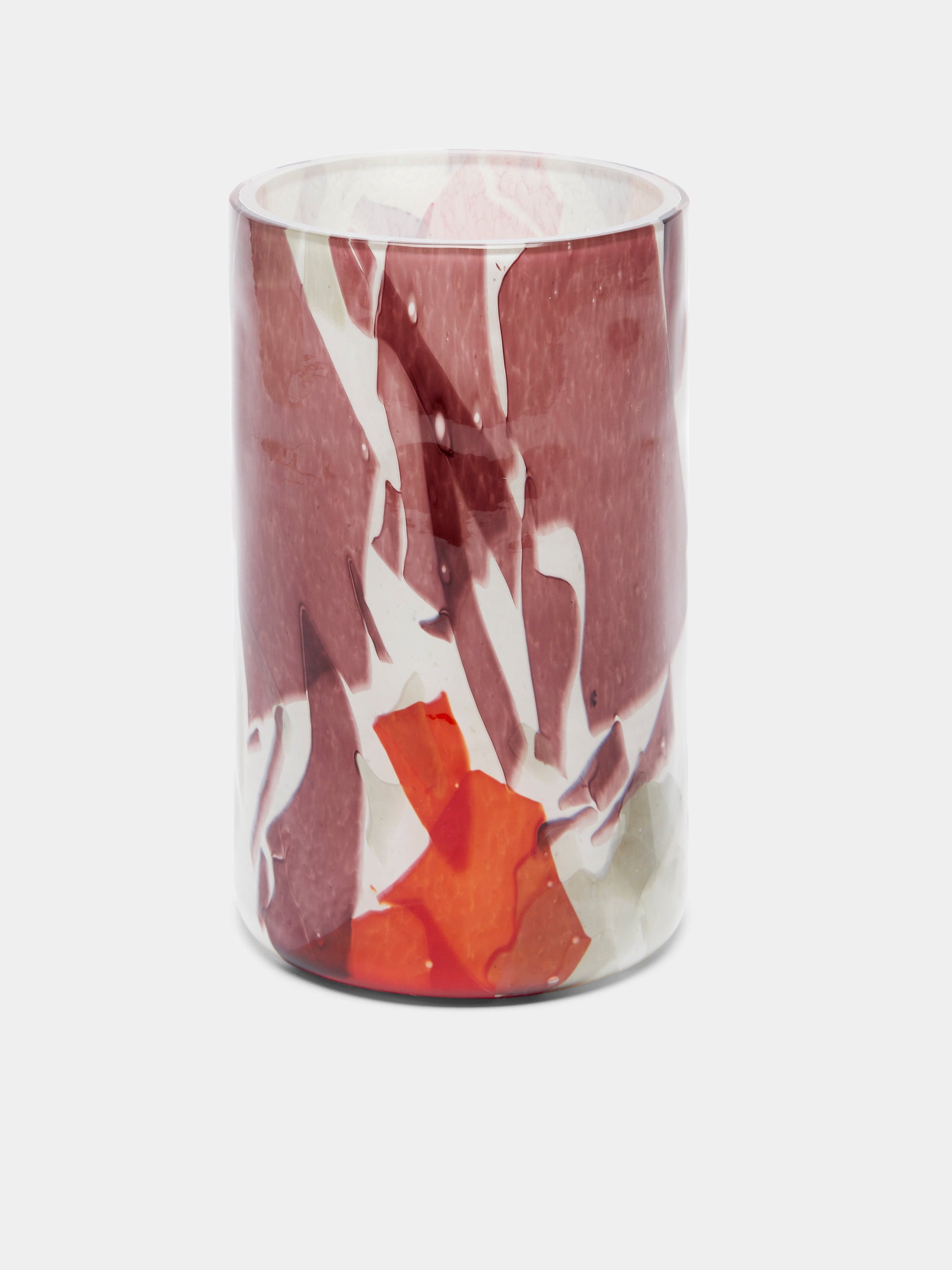 Autumn Hand-Blown Murano Glass Vase (8in/20cm)
