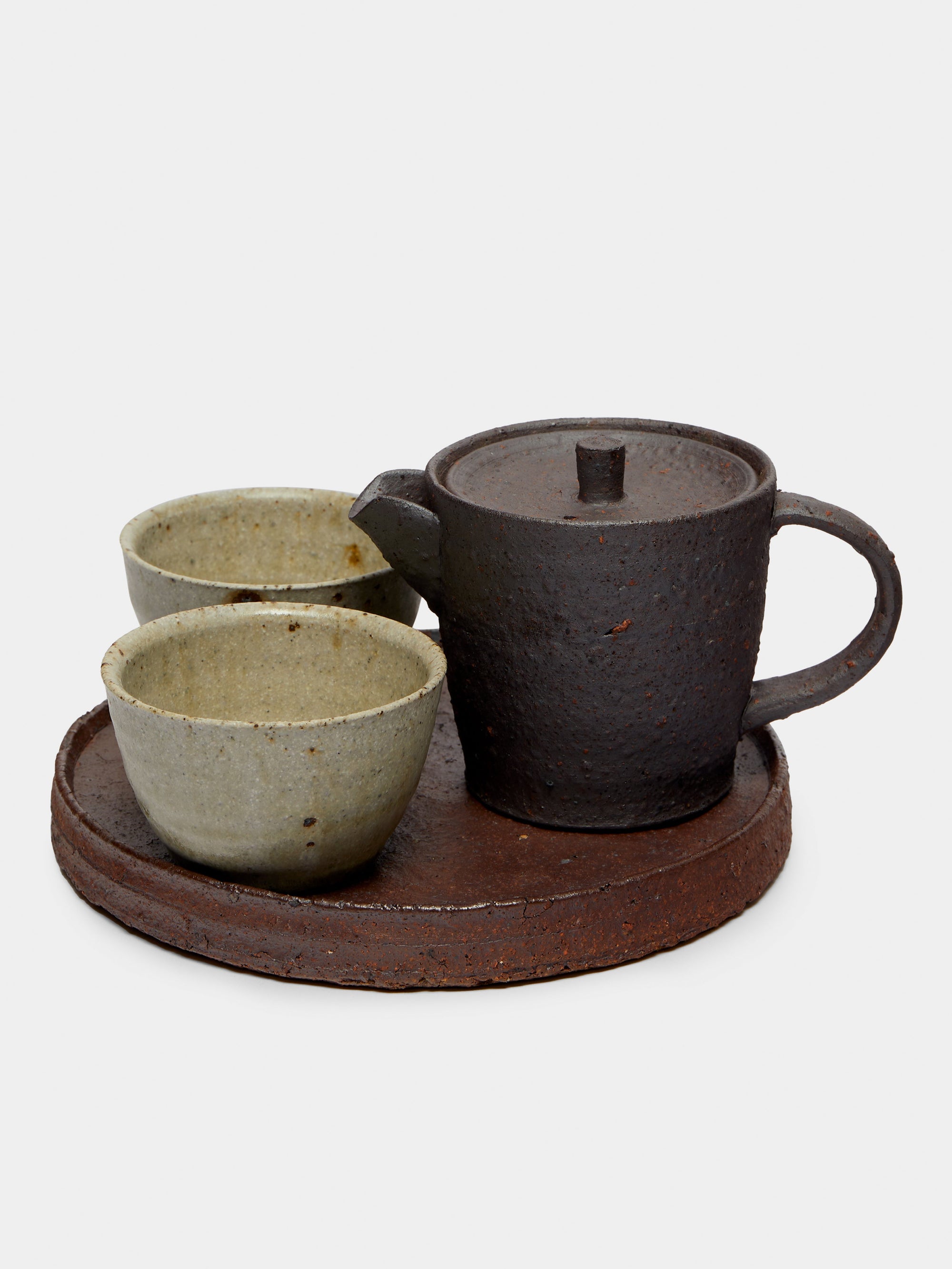 Ash-Glazed Ceramic Tea Set