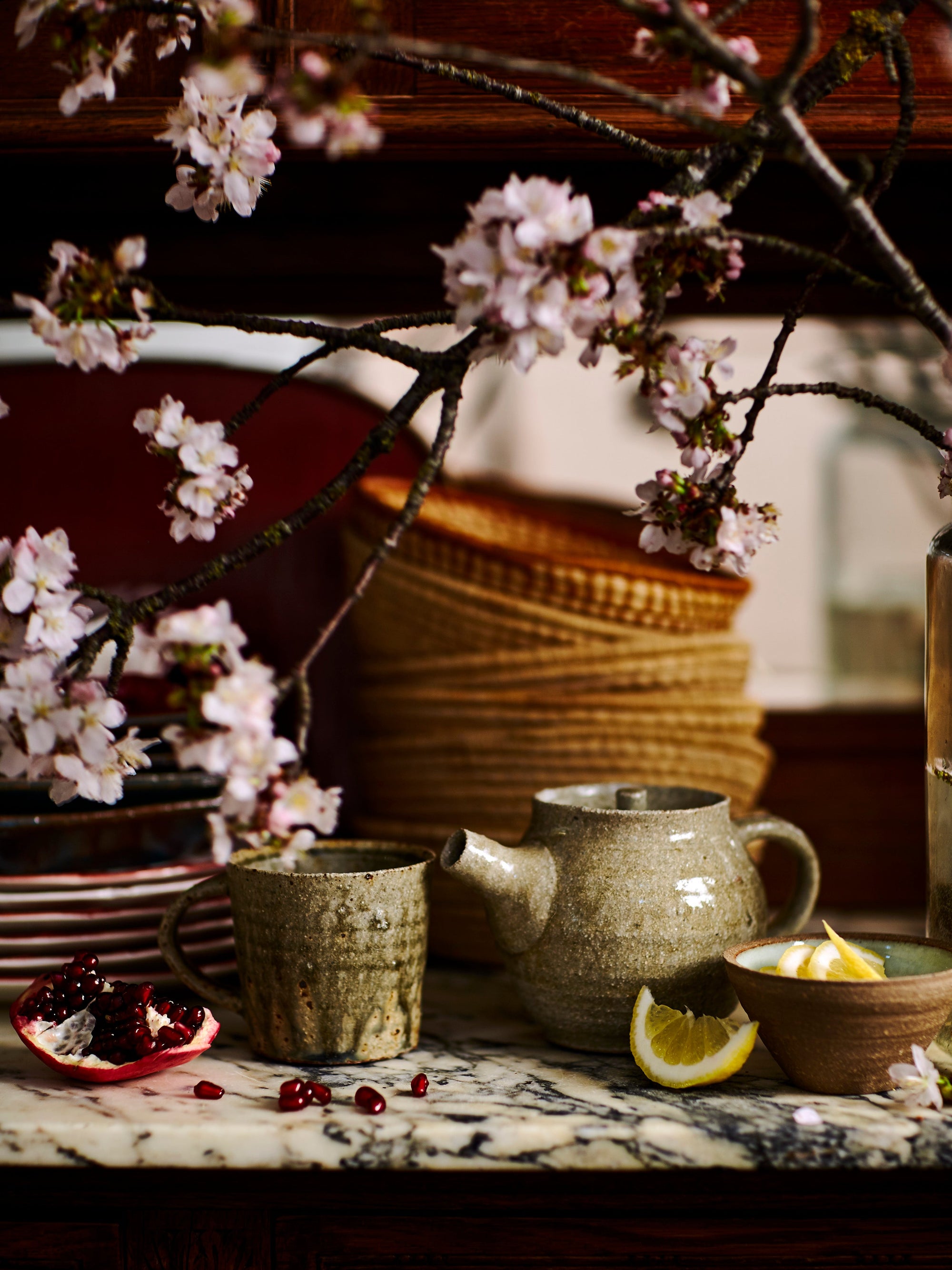 Ash-Glazed Ceramic Teapot